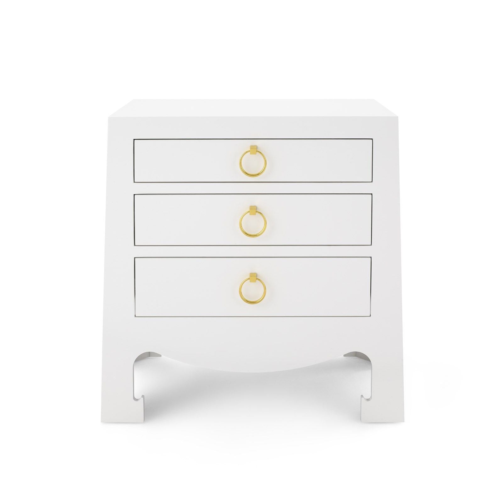 Jacqui Chiffon White Lacquered Side Table