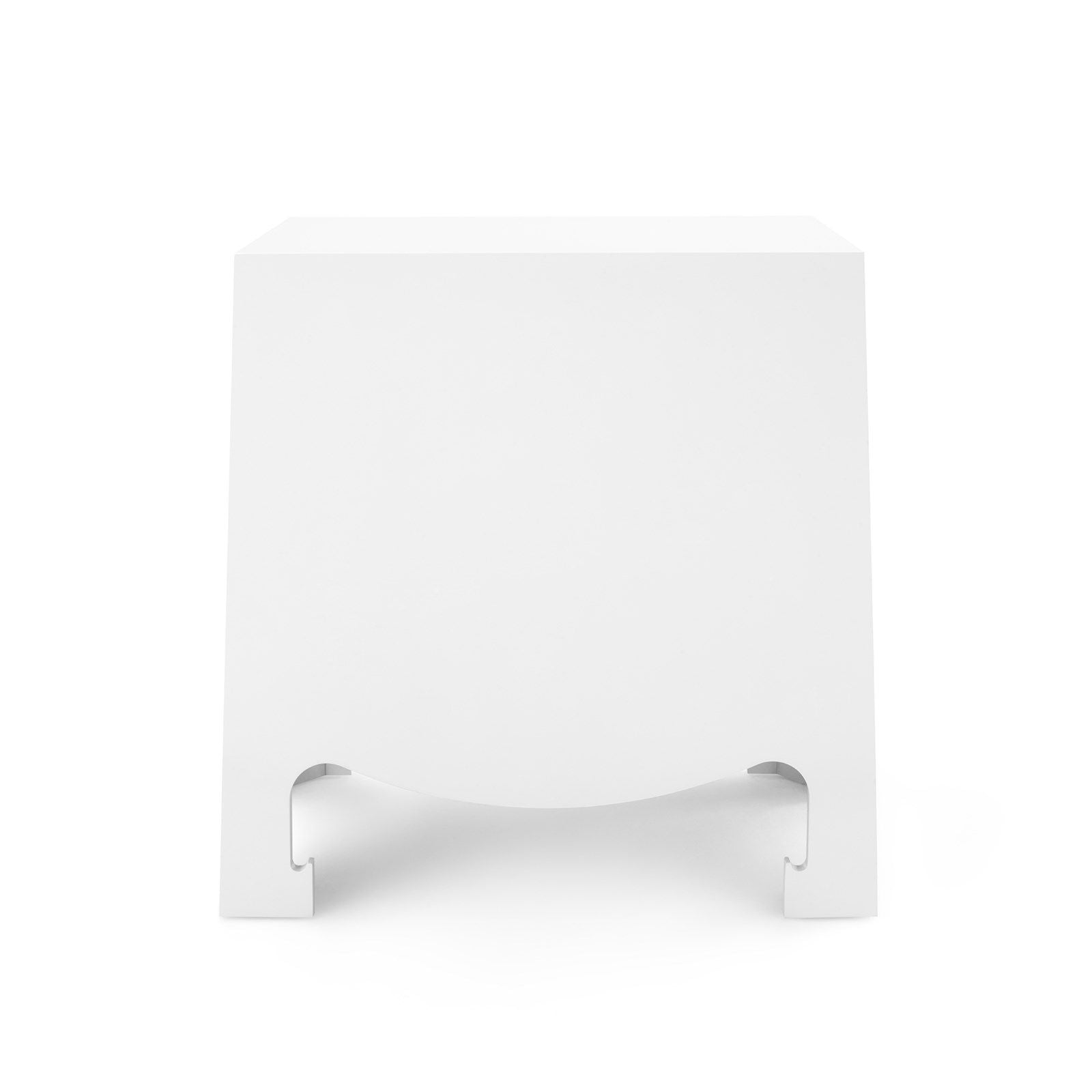 Jacqui Chiffon White Lacquered Side Table