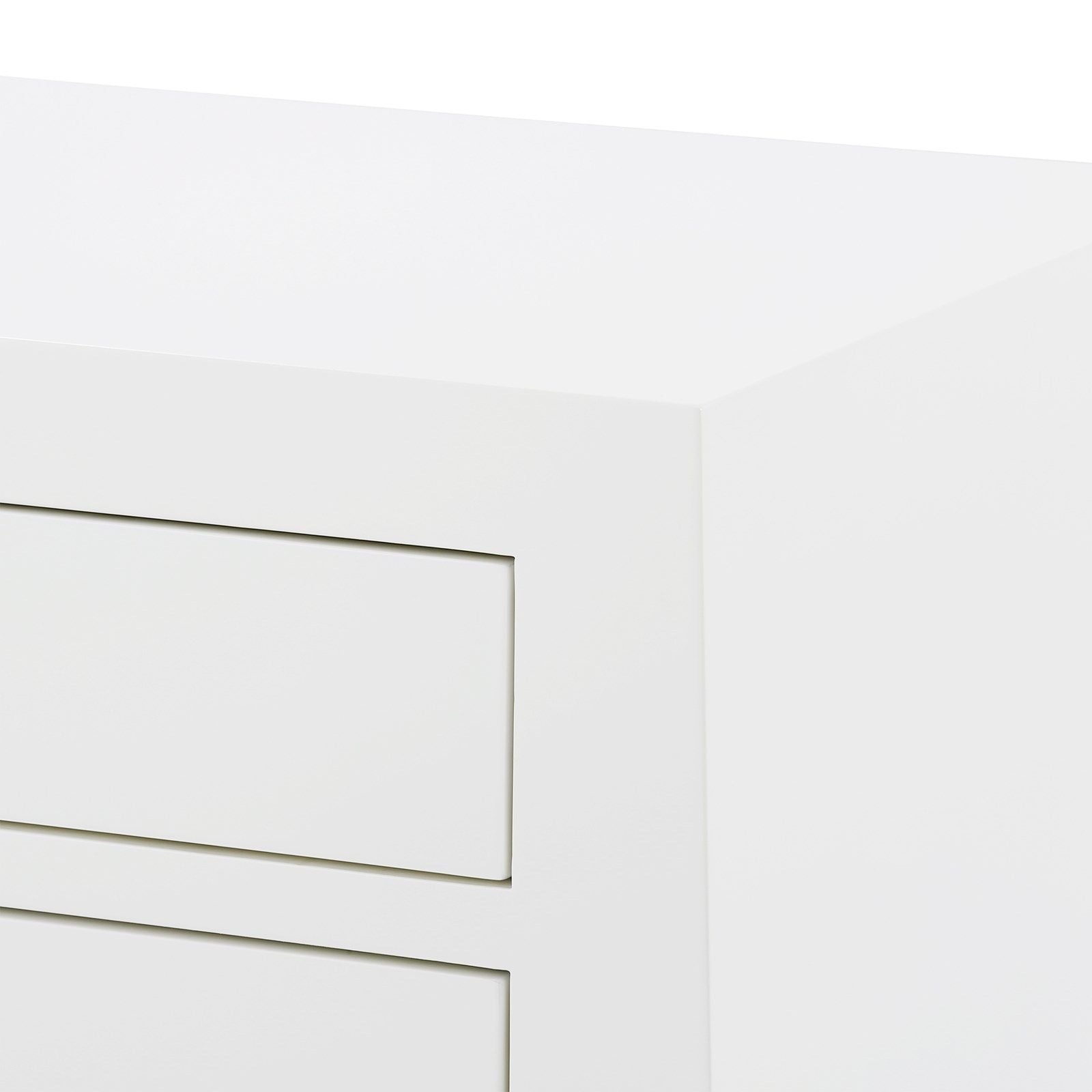 Jacqui Chiffon White Lacquered Side Table