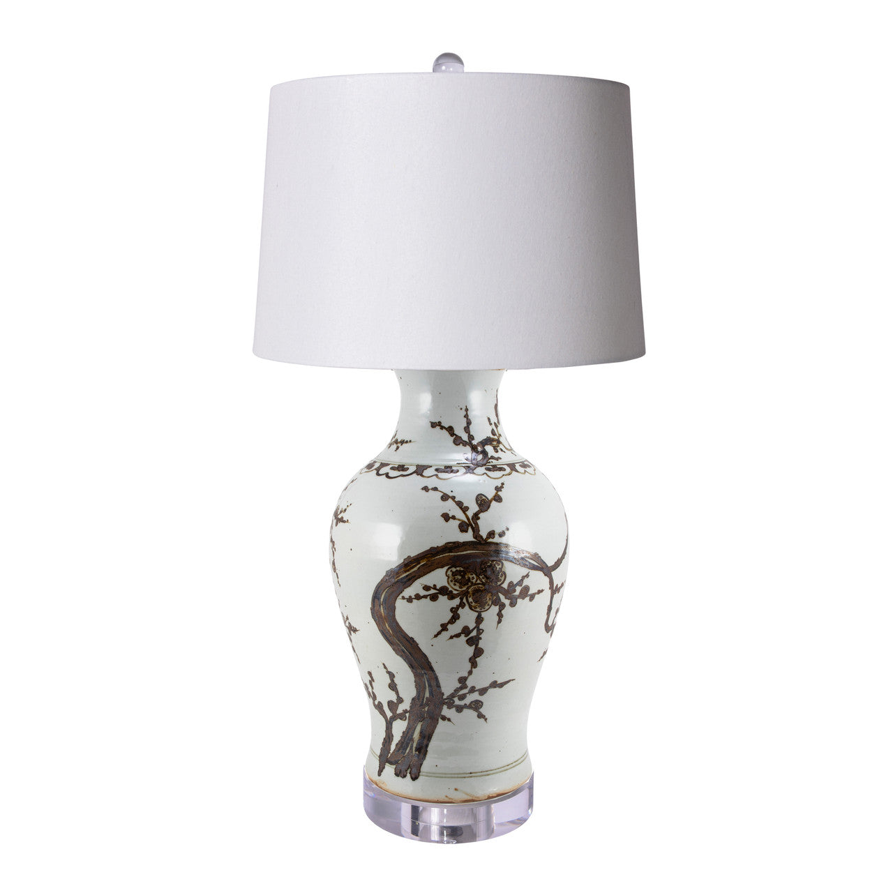 Plum Branch Porcelain Vase Table Lamp
