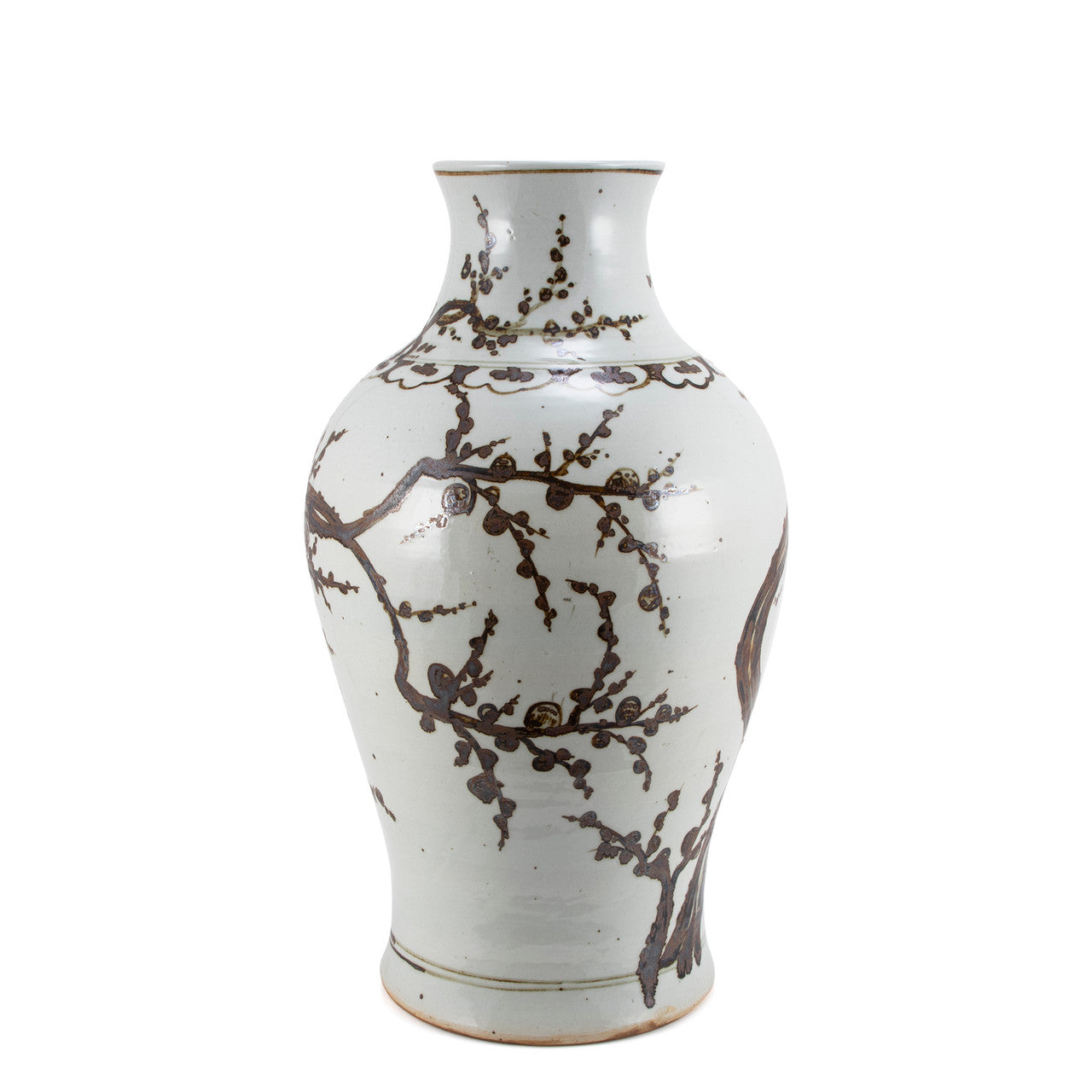 Rusty Brown Plum Branch Vase